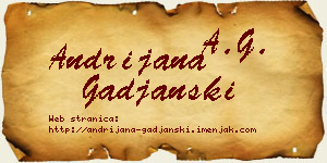 Andrijana Gađanski vizit kartica